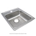 Elkay Lustertone Classic Stainless Steel 17" x 20" x 5-1/2" MR2-Hole Single Bowl Drop-in ADA Sink