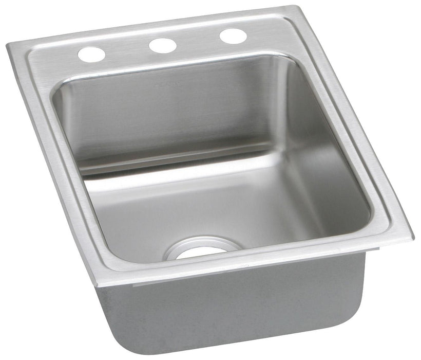 Elkay Lustertone Classic Stainless Steel 17" x 22" x 5-1/2" 1-Hole Single Bowl Drop-in ADA Sink with Quick-clip