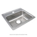Elkay Lustertone Classic Stainless Steel 19" x 18" x 5-1/2" 1-Hole Single Bowl Drop-in ADA Sink