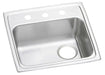 Elkay Lustertone Classic Stainless Steel 19" x 18" x 5-1/2" 2-Hole Single Bowl Drop-in ADA Sink with Right Drain