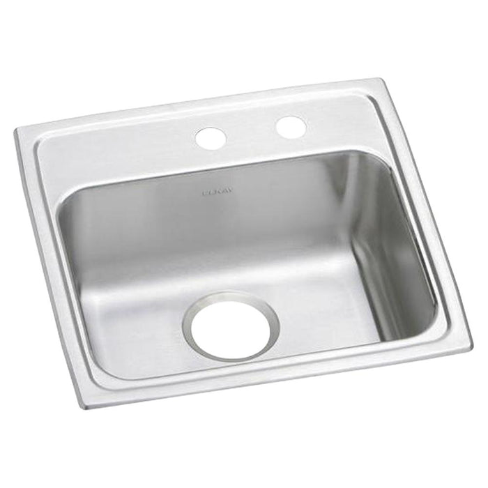 Elkay Lustertone Classic Stainless Steel 19-1/2" x 19" x 5-1/2" MR2-Hole Single Bowl Drop-in ADA Sink