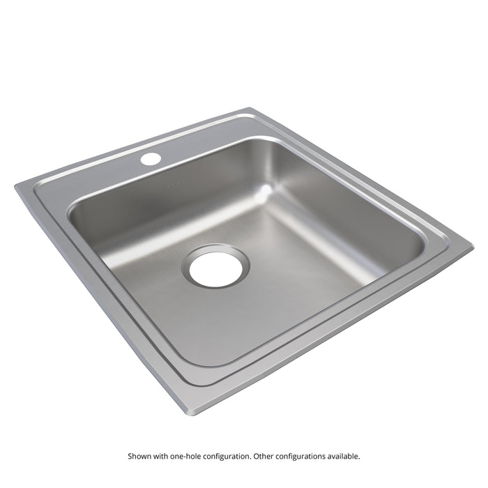 Elkay Lustertone Classic Stainless Steel 19-1/2" x 22" x 5-1/2" 1-Hole Single Bowl Drop-in ADA Sink