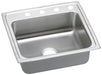 Elkay Lustertone Classic Stainless Steel 22" x 19-1/2" x 6" 4-Hole Single Bowl Drop-in ADA Sink w/Quick-clip