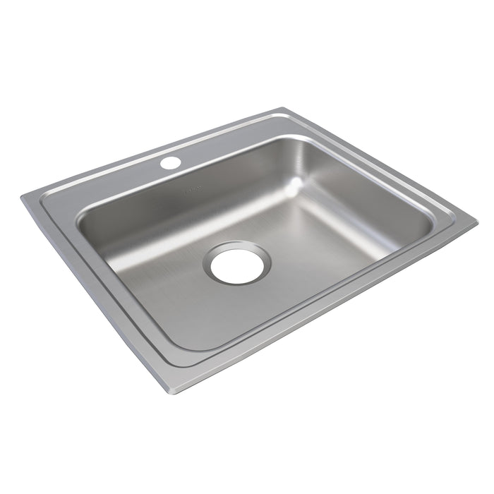Elkay Lustertone Classic Stainless Steel 22" x 19-1/2" x 6-1/2" MR2-Hole Single Bowl Drop-in ADA Sink