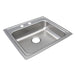 Elkay Lustertone Classic Stainless Steel 22" x 19-1/2" x 5" 2-Hole Single Bowl Drop-in ADA Sink