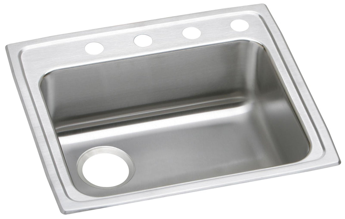 Elkay Lustertone Classic Stainless Steel 22" x 19-1/2" x 6" 1-Hole Single Bowl Drop-in ADA Sink w/Left Drain