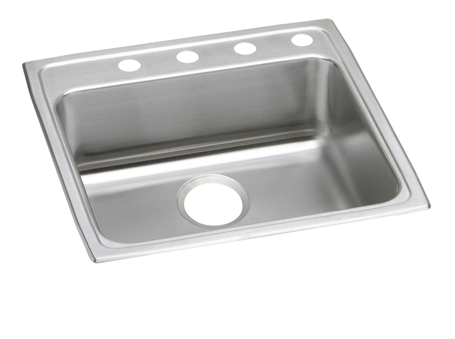 Elkay Lustertone Classic Stainless Steel 22" x 22" x 5" 2-Hole Single Bowl Drop-in ADA Sink