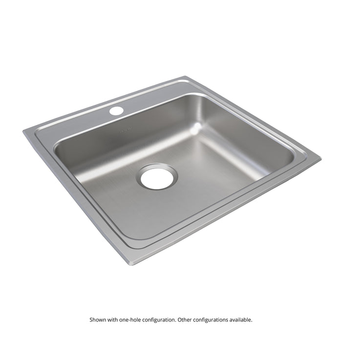 Elkay Lustertone Classic Stainless Steel 22" x 22" x 5-1/2" 3-Hole Single Bowl Drop-in ADA Sink
