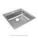 Elkay Lustertone Classic Stainless Steel 22" x 22" x 6-1/2" 5-Hole Single Bowl Drop-in ADA Sink