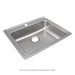 Elkay Lustertone Classic Stainless Steel 25" x 21-1/4" x 6-1/2" 2-Hole Single Bowl Drop-in ADA Sink