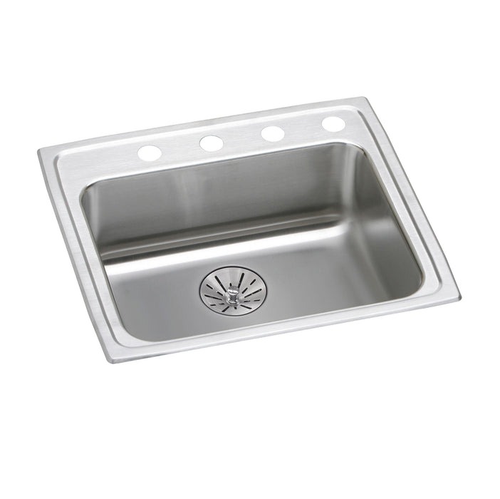 Elkay Lustertone Classic Stainless Steel 25" x 21-1/4" x 6-1/2" 3-Hole Single Bowl Drop-in ADA Sink with Perfect Drain®