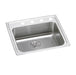 Elkay Lustertone Classic Stainless Steel 25" x 21-1/4" x 6-1/2" 3-Hole Single Bowl Drop-in ADA Sink with Perfect Drain®