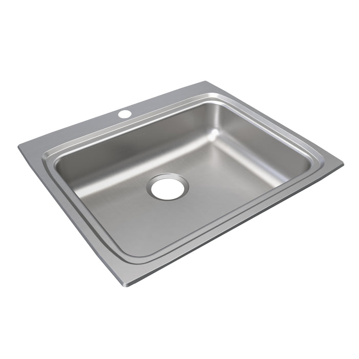 Elkay Lustertone Classic Stainless Steel 25" x 22" x 6-1/2" 4-Hole Single Bowl Drop-in ADA Sink