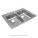 Elkay Lustertone Classic Stainless Steel 29" x 22" x 5-1/2" 5-Hole Equal Double Bowl Drop-in ADA Sink