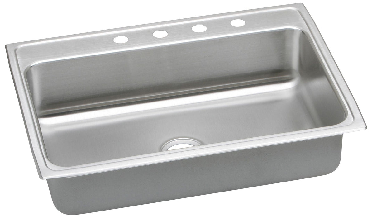 Elkay Lustertone Classic Stainless Steel 31" x 22" x 6-1/2" MR2-Hole Single Bowl Drop-in ADA Sink with Quick-clip