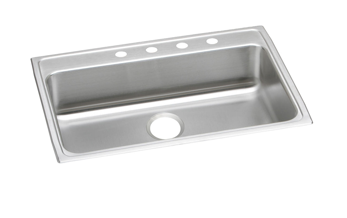 Elkay Lustertone Classic Stainless Steel 31" x 22" x 4-1/2" 3-Hole Single Bowl Drop-in ADA Sink