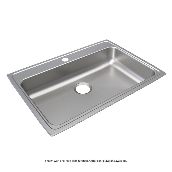 Elkay Lustertone Classic Stainless Steel 31" x 22" x 6-1/2" 2-Hole Single Bowl Drop-in ADA Sink