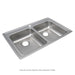 Elkay Lustertone Classic Stainless Steel 33" x 21-1/4" x 5-1/2" 3-Hole Equal Double Bowl Drop-in ADA Sink
