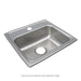 Elkay Lustertone Classic Stainless Steel 19" x 18" x 6" 2-Hole Single Bowl Drop-in ADA Sink with Quick-clip