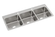 Elkay Lustertone Classic Stainless Steel 54" x 22" x 10-1/8" 2-Hole Triple Bowl Drop-in Sink