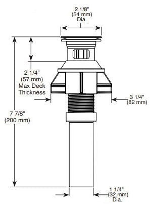 Peerless RP103420OB Push Pop Assembly