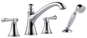 Brizo Baliza: Roman Tub Trim with Hand Shower - Less Handles