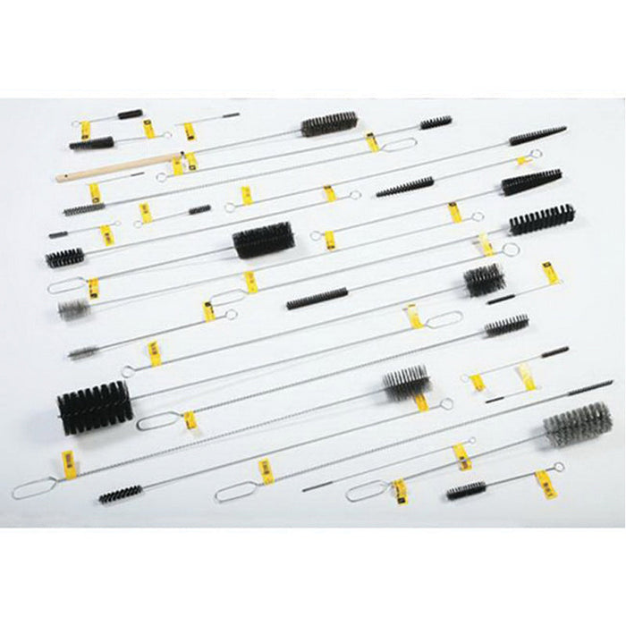 The Mill-Rose Company 01202 Single-Spiral Brushes, 1 in Dia Brush, 3 in L Brush, Stainless Steel Bristle, 18 in OAL