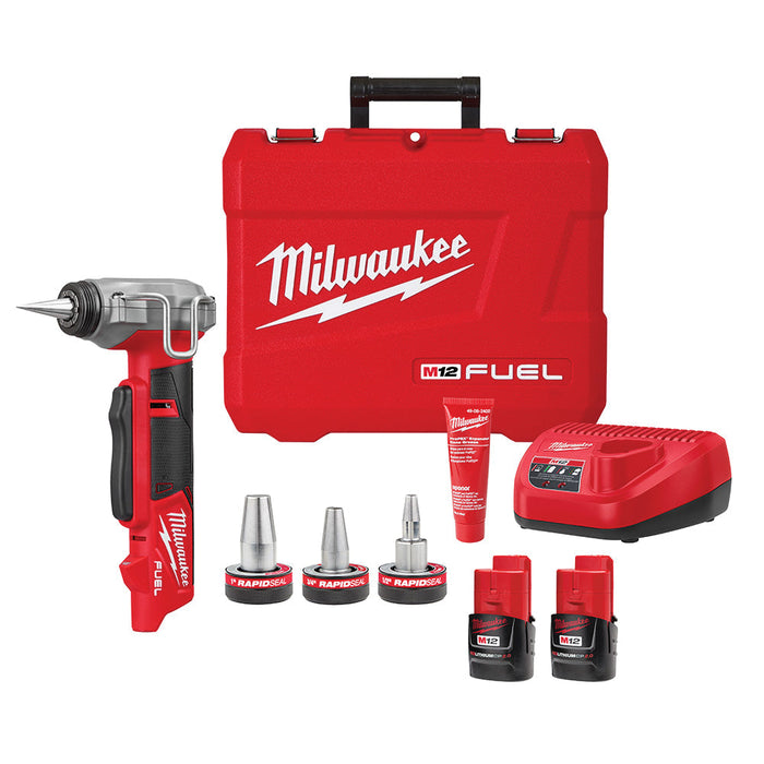 Milwaukee 2532-22 M12 FUEL | ProPEX Expander Kit with 1/2"-1" RAPID SEAL ProPEX Expander Heads