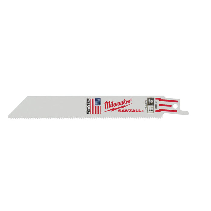 Milwaukee 48-00-5182 6" | 14-TPI SAWZALL Blades (Pack of 5)