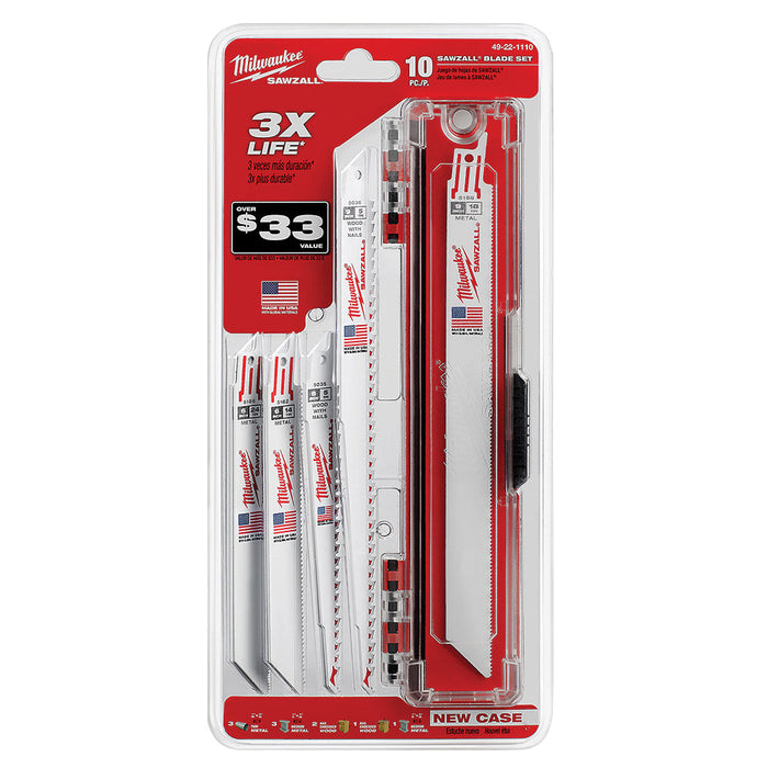 Milwaukee 49-22-1110 SAWZALL General Purpose Blade Set (10-Piece)