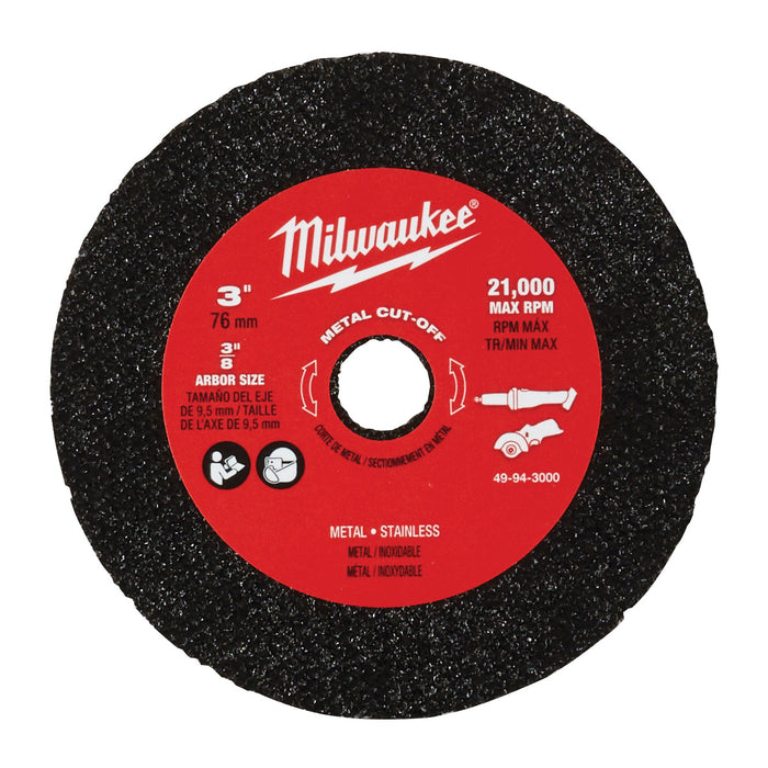 Milwaukee 49-94-3000 3" Metal Cut Off Wheel (Pack of 3)