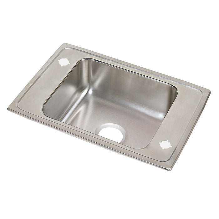 Elkay Celebrity Stainless Steel 25" x 17" x 7-1/8" 4-Hole Single Bowl Drop-in Classroom Sink