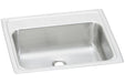 Elkay Celebrity Stainless Steel 19" x 17" x 6-1/8" 0-Hole Single Bowl Drop-in Bathroom Sink