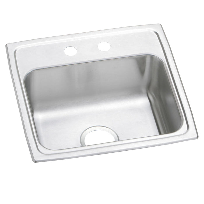 Elkay Celebrity Stainless Steel 19" x 18" x 7-1/8" 2-Hole Single Bowl Drop-in Sink