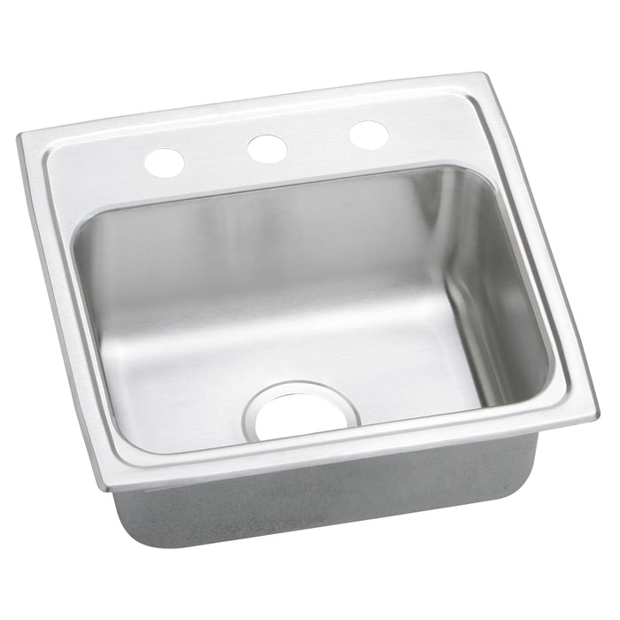 Elkay Celebrity Stainless Steel 19" x 18" x 7-1/8" 3-Hole Single Bowl Drop-in Sink