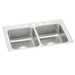 Elkay Celebrity Stainless Steel 33" x 19-1/2" x 7-1/8" 4-Hole Equal Double Bowl Drop-in Sink