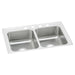 Elkay Celebrity Stainless Steel 33" x 22" x 7-1/2" 4-Hole Equal Double Bowl Drop-in Sink