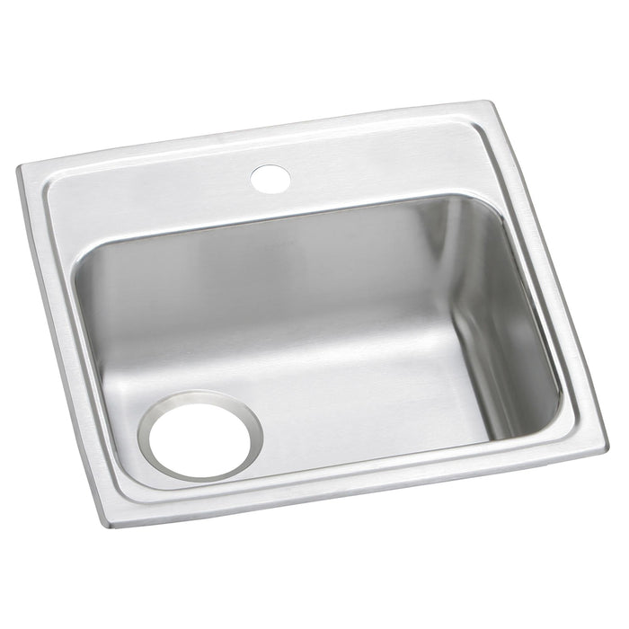 Elkay Celebrity Stainless Steel 19-1/2" x 19" x 5-1/2" 1-Hole Single Bowl Drop-in ADA Sink with Quick-clip and Left Drain