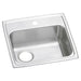 Elkay Celebrity Stainless Steel 19-1/2" x 19" x 5-1/2" 1-Hole Single Bowl Drop-in ADA Sink with Quick-clip and Left Drain