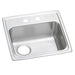 Elkay Celebrity Stainless Steel 19-1/2" x 19" x 5-1/2" 2-Hole Single Bowl Drop-in ADA Sink with Quick-clip and Left Drain