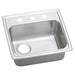 Elkay Celebrity Stainless Steel 19-1/2" x 19" x 5-1/2" 3-Hole Single Bowl Drop-in ADA Sink with Quick-clip and Left Drain