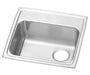 Elkay Celebrity Stainless Steel 19-1/2" x 19" x 5-1/2" 0-Hole Single Bowl Drop-in ADA Sink with Quick-clip and Right Drain