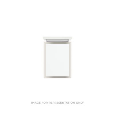 Robern Profiles Profiles Modular Vanity, 12" x 15" x 21", Matte White, Polished Nickel Frame, Full Drawer