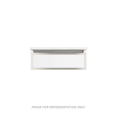 Robern Profiles Profiles Modular Vanity, 24" x 7-1/2" x 21", Satin Bronze, Polished Nickel Frame, False Front Drawer
