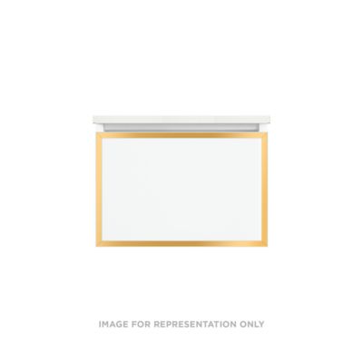 Robern Profiles Profiles Modular Vanity, 24" x 15" x 21", Matte Black, Matte Gold Frame, Full Drawer