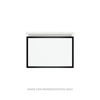 Robern Profiles Profiles Modular Vanity, 24" x 15" x 21", Satin White, Matte Black Frame, Plumbing Drawer