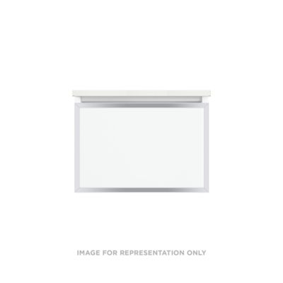 Robern Profiles Profiles Modular Vanity, 24" x 15" x 21", Matte Black, Chrome Frame, Plumbing Drawer