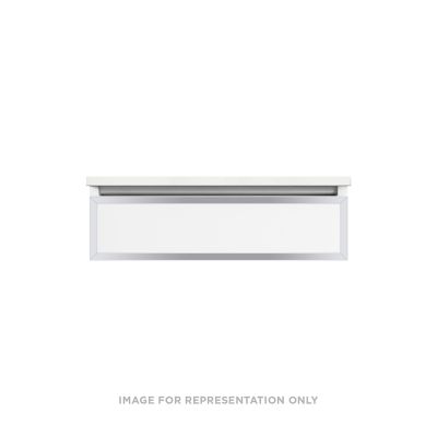 Robern Profiles Profiles Modular Vanity, 30" x 7-1/2" x 21", Matte Black, Chrome Frame, False Front Drawer, Selectable Night Light, 2700K/4000K Temperature (Warm/Cool Light)