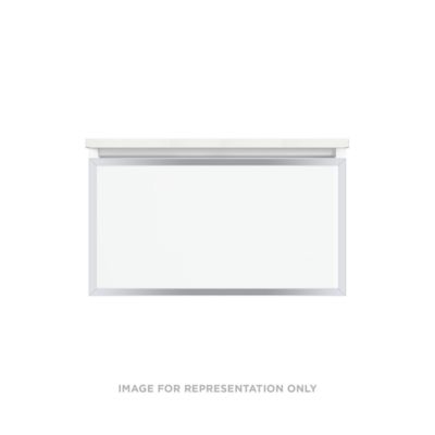 Robern Profiles Profiles Modular Vanity, 30" x 15" x 21", Matte Black, Chrome Frame, Plumbing Drawer