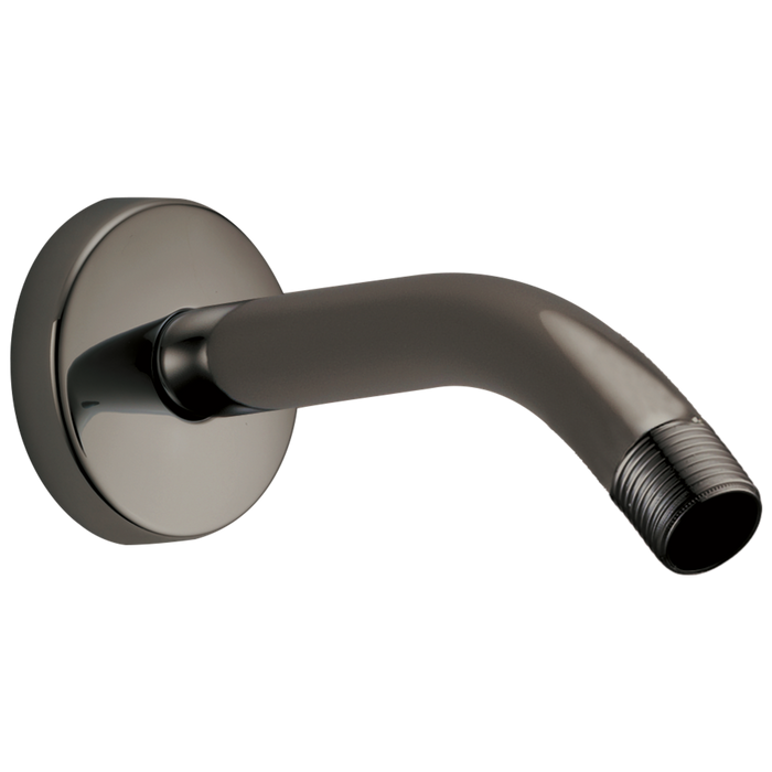 Brizo RP74751BNX 7" Linear Round Wall Mount Shower Arm And Flange - Brilliance Black Onyx